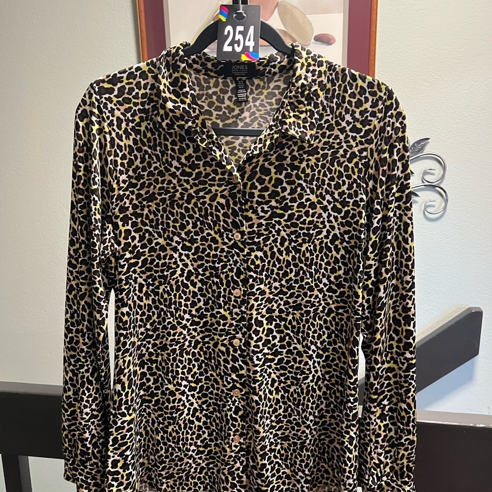 Jones New York Animal Print Blouse #254DAGO